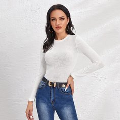 Однотонная футболка Shein