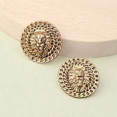 Серьги в форме головы льва Shein