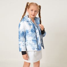 на молнии тай дай Повседневный Куртки для девочек Shein