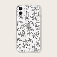 Чехол для iPhone с принтом черепахи Shein