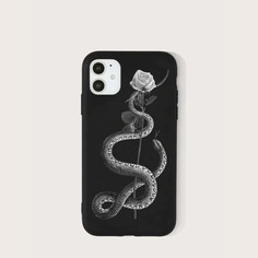 Чехол для iPhone с принтом змеи Shein