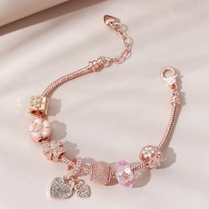 Браслет с сердечком и стразами Shein