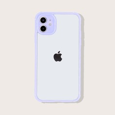 Прозрачный чехол для iPhone с контрастной рамкой Shein