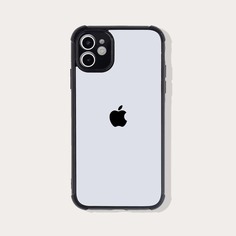 Прозрачный чехол для iPhone с контрастной рамкой Shein