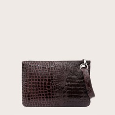 Сумка-клатч с крокодиловым тиснением Shein