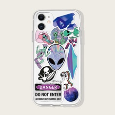 Чехол для iPhone с рисунком пришельцев Shein