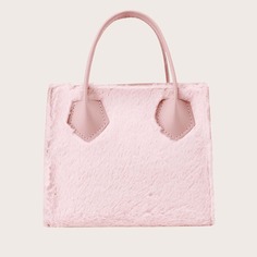 Минималистичная плюшевая сумка-сэтчел Shein