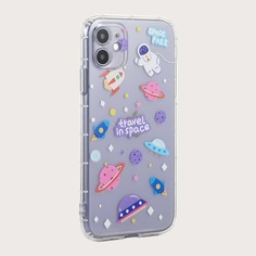 Прозрачный чехол для iPhone с оригинальным принтом Shein