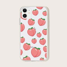 Чехол для iPhone с персиковым принтом Shein