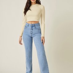 Однотонная короткая футболка Shein