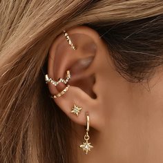 Серьги со стразами 4шт Shein