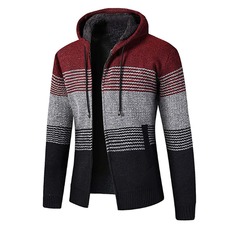 Мужской контрастный кардиган в полоску на кулиске Shein