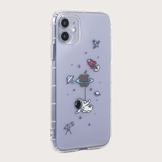 Прозрачный чехол для iPhone с мультипликационным рисунком Shein