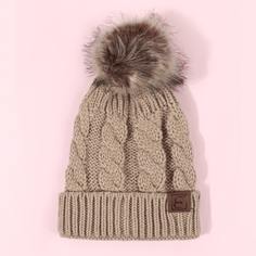 Шапка с помпоном Shein