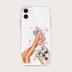 Чехол для iPhone с графическим принтом Shein