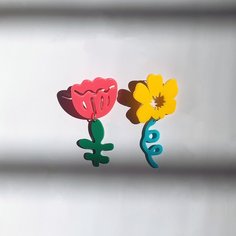 Серьги-подвески с цветком Shein