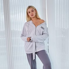 на молнии буква Повседневный Свитшоты Shein