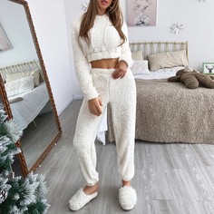 Одноцветный Повседневный Брюки Shein
