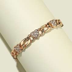 Браслет с сердечком и стразами Shein