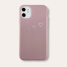 Чехол для iPhone с принтом сердечка Shein