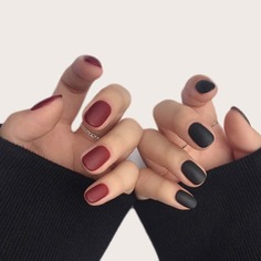 24шт двухцветные накладные ногти и 1 лист лента Shein