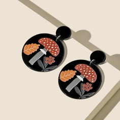 Серьги-подвески с узором листа Shein