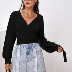 с поясом Одноцветный Повседневный Кардиганы Shein