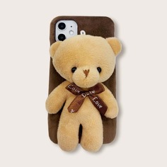 Плюшевый чехол для iPhone с медведем Shein