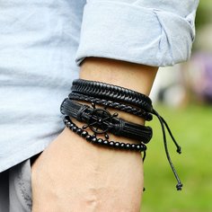 4шт мужской браслет Shein