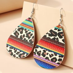 Оригинальные серьги с леопардовым узором Shein
