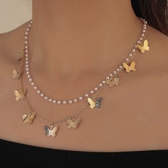 Ожерелье с бабочкой Shein