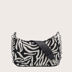 Сумка через плечо с зебровым узором Shein