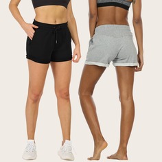 с карманами Одноцветный Спортивные шорты Shein