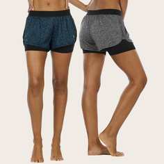 Контрастный цвет Спортивные шорты Shein