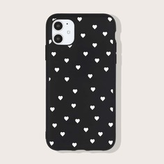 Чехол для iPhone с принтом сердечка Shein