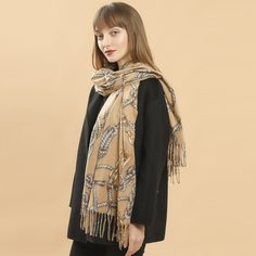 принтом цепи Повседневный Шарфы Shein