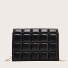 На цепочке стеганая Элегантный Сумка через плечо Shein