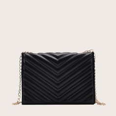 На цепочке Шеврон Элегантный Сумка через плечо Shein