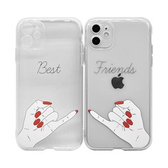 2шт чехол для iPhone с узором Shein