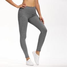 с карманами Одноцветный Спортивные леггинсы Shein