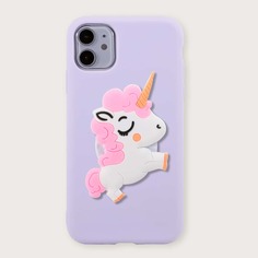 Чехол для iPhone с держателем для телефона в форме единорога Shein