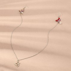 Серьги ожерелье с бабочками для девочек Shein