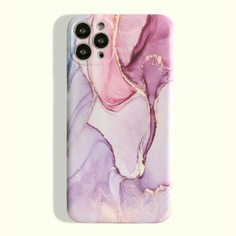 Чехол для iPhone с мраморным принтом Shein