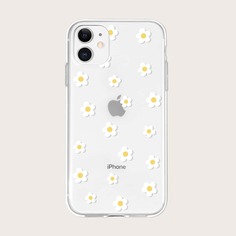 Чехол для iPhone с цветочным принтом Shein