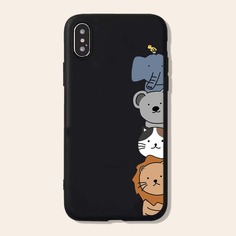 Чехол для iPhone с животным принтом Shein