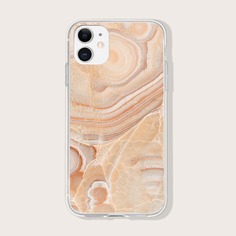 Чехол для iPhone с мраморным принтом Shein