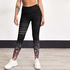 Спортивные леггинсы с оригинальным принтом Shein