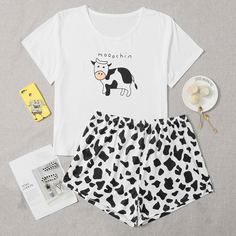 Животный милый Пижама размер плюс Shein