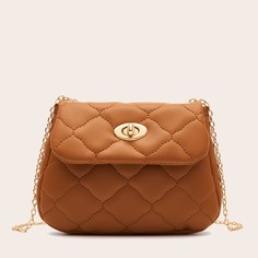 На цепочке стеганая Модный Сумка через плечо Shein