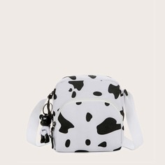 Сумка через плечо с коровьим узором Shein